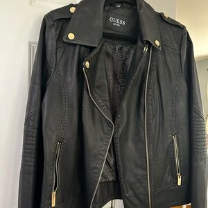 GUESS Black Jacket with Gold Details